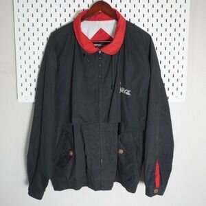 Vintage Norman Todd Coca Cola Jacket Black‎ Red XL Embroidered Windbreaker